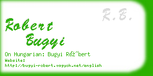 robert bugyi business card